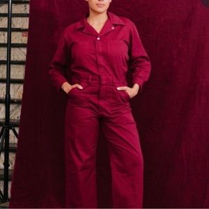 Big Bud Press Cranberry Red Everyday Jumpsuit Size S